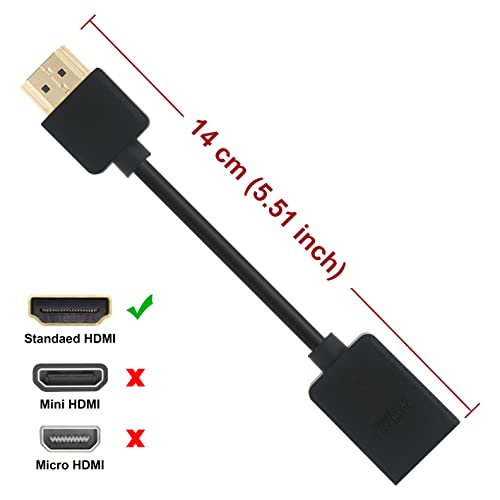 Vcelink 1-Pack HDMI Adaptador giratório masculino para fêmea com pacote feminino com 2-pacote 8K HDMI Couplador feminino para fêmea