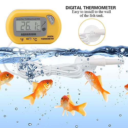Tamanho pequeno digital, termômetro Termômetro Termômetro Aquário Termômetro de peixe Tanque de aquário Máquina de medidor de