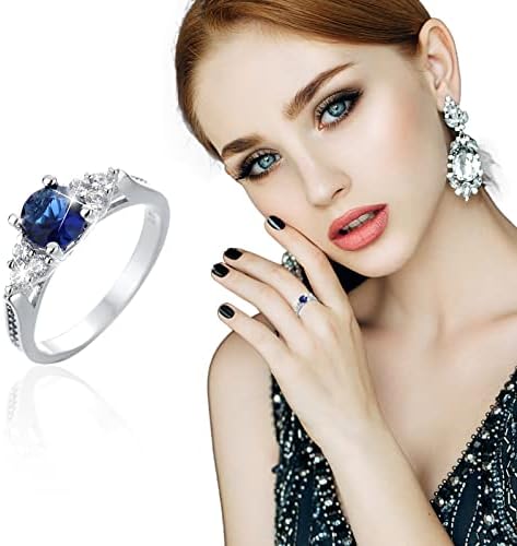 Anéis femininos Moda elegante Four Garws Sapphire Zircon Ring Jewelry for Women Moda Ringue Ringos Ringos de Casamento