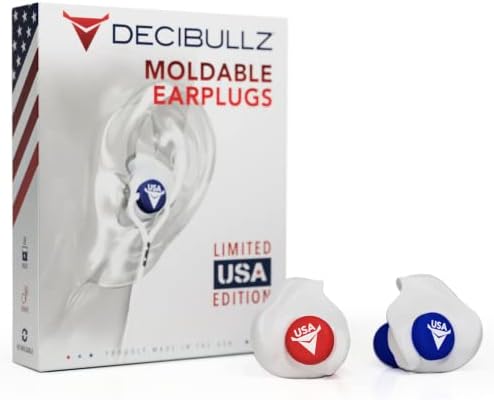 Decibullz - Edição de ouvido com moldes personalizados EUA, 31dB NRR mais alto, proteção auditiva confortável para