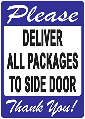 Entregue todos os pacotes na placa da porta lateral-um lembrete agradável para entregar pessoas a seguir, design vívido mais
