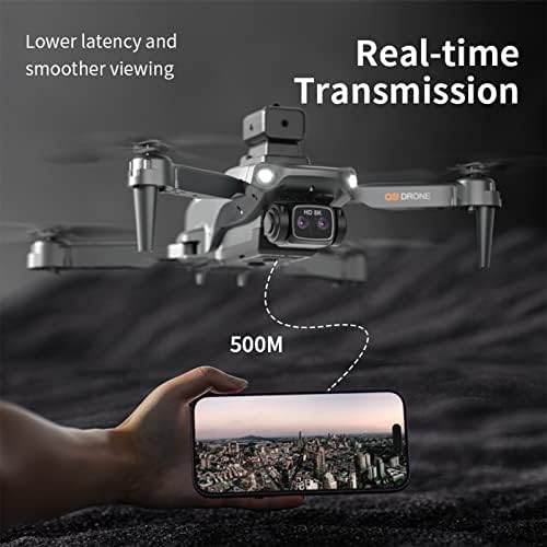 Drone com câmera para adultos 4k, drone com 4 hd câmeras de controle remoto brinquedos presentes com altitude mantêm o modo sem cabeça