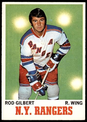 1970 Topps regular Card63 Rod Gilbert do New York Rangers Grade excelente