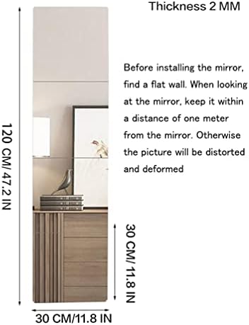 Espelhos de 11,8 polegadas de comprimento total com acrílico - 4pcs espelhos de banheiro sem moldura Espelhos de vaidade para a sala de estar do quarto