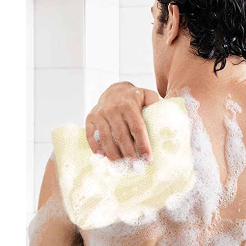 Minkissy Silicone Body Scrucker 4pcs esfoliando as toalhas de banho traseiro do banho de banho de banho de esponja de esponja