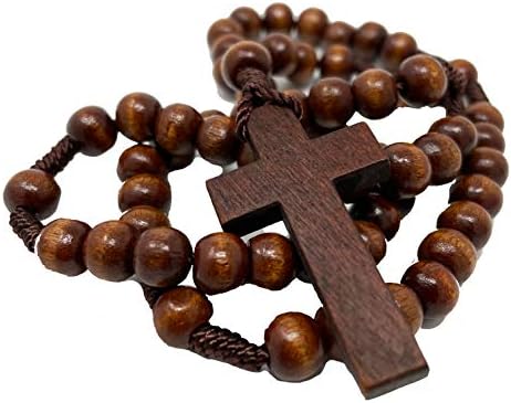 Rosário de madeira católico fiel - Rosário de Rosário Católico para Homens - Rosarios Catolicos para Hombre