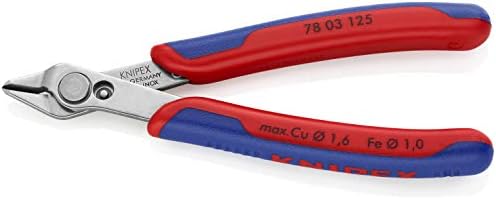 Ferramentas de Knipex - Cutter de descarga diagonal para plásticos, ângulo de 45 graus, vermelho e ferramentas - Super NOTS, AÇO