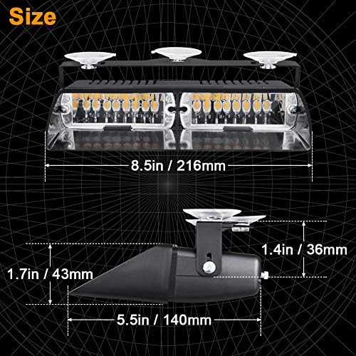 AT-HAIHAN 18 Padrões de flash 16W LED LED LEITOS DE EMERGÊNCIA LUZES DE EMERGÊNCIA PARA VEÍCULOS VOLUVAROS DE BOIMBILIZADORES DE POVE POV POV VEÍCULOS LEIS