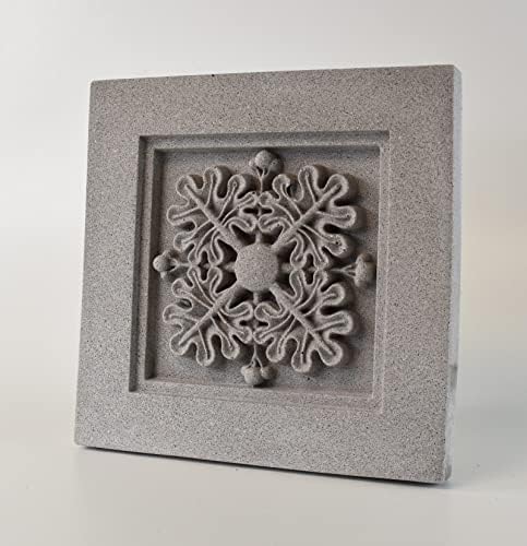 O Pineapple Grove projeta o ornamento de placa de ladrilhos 3D de alívio do BAS Sculpted BAS, pedra fundida sólida, design de Fleuron, 9,5 x9.5 para penduramento de parede ou tela de mesa