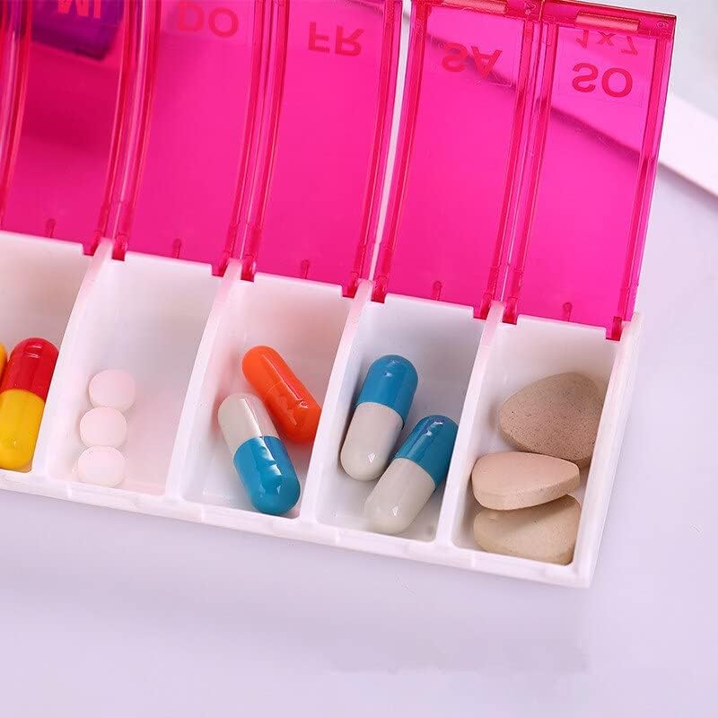 7 dias por semana Caixa de comprimidos da caixa de comprimidos Caixa de comprimidos Organizador da caixa de comprimidos