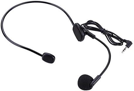 U-M 1M Black Wired Microphone Cable Headset montado no fone