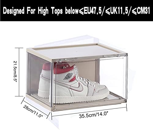 W Xuexiewu K.T.Z Caixas de sapatos, caixa de sapatos de plástico transparente Lado magnético