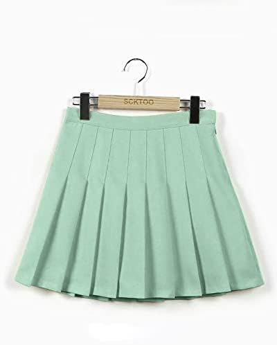 MENINA MENINA MENINA HIGH PLAREIDA PLARED TENNIS SCHOOL SCHOOL A-LINE SKIRATS com shorts de forro