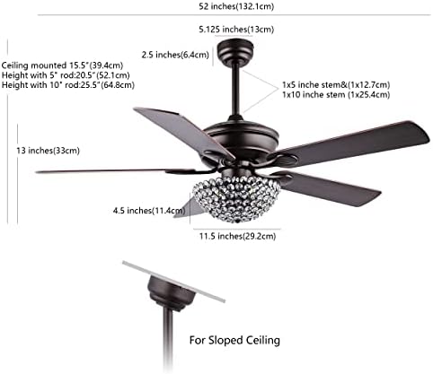 Jonathan y Jyl9711a Cammy 52 3 luzes de transição tradicional de ferro de transição LED Fan Glam Classic para quarto, sala de jantar, sala de estar, cozinha, óleo esfregado de bronze