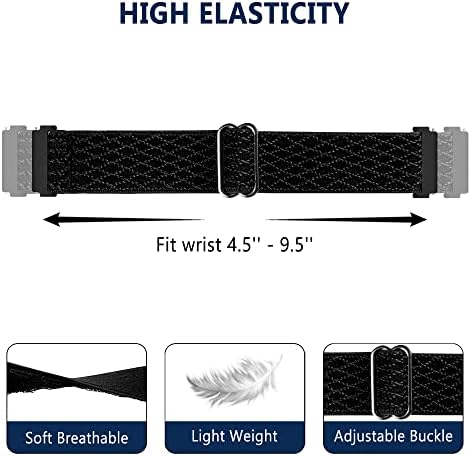 Geiomoo 20mm 22mm Banda de nylon para relógios e smartwatches, cinta de substituição