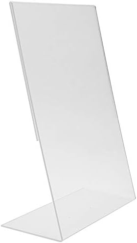 , MCB Slântor traseiro do porta-retratos do suporte de retrato, inserção lateral do lateral de quadro de anúncios acrílico claro 8,5