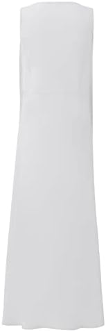 Vestido de bolso de linho de algodão sólido e linho de algodão feminino da Amxyfbk