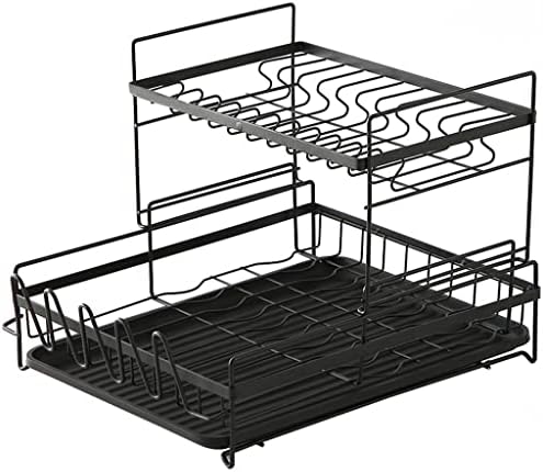 Organizador de cozinha de rack de prato de duas pilhas YGQZM