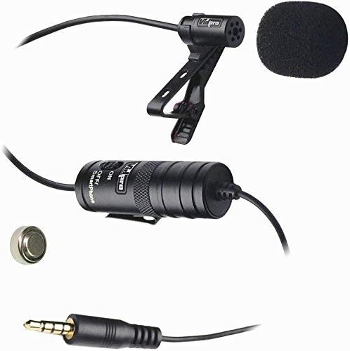 Microfone Lavalier Lavalier Vidpro XM -L - Cabo de Audio de 20 ' - Tipo de Transdutor: Condensador Eletret para Canon Vixia HF R500
