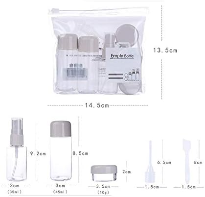 Tamanho da viagem TSA Aprovou Plástico Provo de higiene pessoal garrafas de viagem Recipientes Definir líquidos de