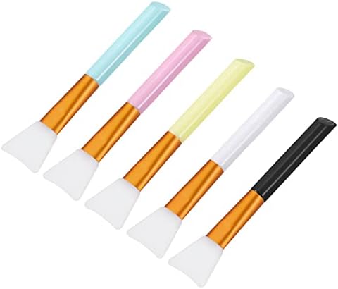 Meccanixity Silicone Epoxy Brushes rosa/azul/branco/amarelo/preto Aplicador DIY Brush para fazer copo de epóxi, pacote de 5