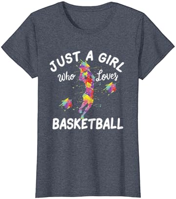 Apenas uma garota que adora camiseta de basquete