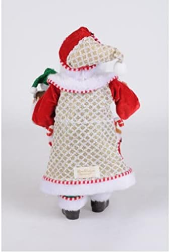 Karen Didion caprichoso Gingerbread Papai Noel Feliz de 17 polegadas multicolor