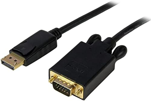 Startech.com DisplayPort de 6ft para cabo VGA - ExibirPort ativo para cabo VGA Adaptador - Vídeo 1080p - DP para VGA Monitor Cabo - DP 1.2 para VGA Converter - Conector DP de trava
