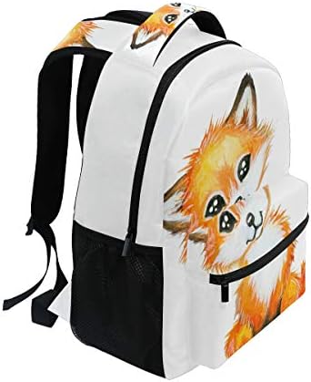 Alaza fox fox animal impressão grande mochila grande laptop ipad tablet bolsa de viagens com vários bolsos