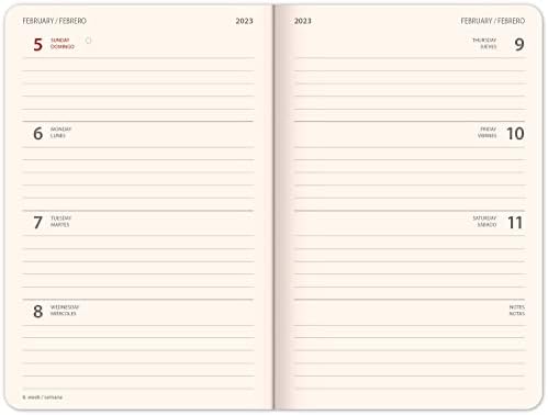 2023 Pocket Planner, Organizador da programação semanal do calendário, Pequeno Mini Agenda de 12 meses, 4.3''x6.3 '' com
