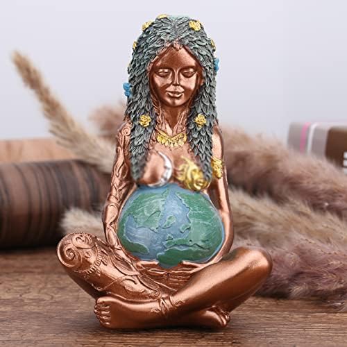 Estátua de Orenm Gaia, estátua de deusa 6 H, estátua de Gaia Mãe Terra Arte da Terra, Estátua da Arte da Mãe da Mãe, para