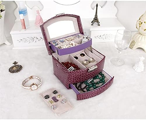 Caixa de jóias GSDNV Caixas de maquiagem portáteis de embalagem Caixas de armazenamento automático Caixa de caixa de recipiente