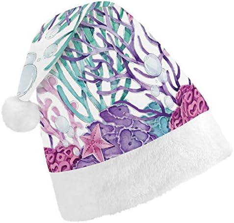 Chapéu de Papai Noel de Natal, Chapéu de Férias de Natal de Coral para Adultos, Unisex Comfort Christmas Hats para Evento