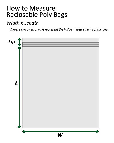 Caixas rápidas BFPB6707 Reclosable 2 Mil Poly Bags w/Hang Hole, 3 x 6, Limpo