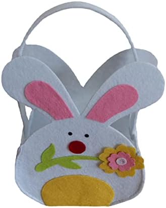 Dbylxmn Candy Bag Rabbit Styles de bolsa de presente branca Tote Bunny Bag Páscoa e 2 Armazenamento de Têxtil para Casa Amarelo para