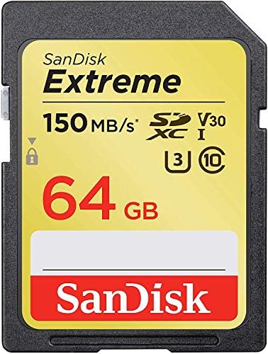 Sandisk Extreme 64GB SD Speed ​​Speed ​​Class 10 UHS-1 U3 C10 4K 64 GB Cartões de memória SDXC para câmera digital