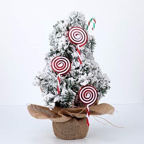 Ornamento de Lollipop de Natal Tree Candy Cane Ornamento de Decorações Branco e Vermelho para Festa em Casa