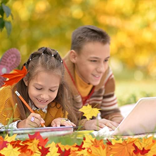 Lápis de Ação de Graças do JETEC 72 Peças com borrachas Borquia Maple Leaf Autumn Pumpkin Wood Scarecrow Lápis de queda