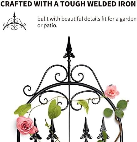 Scendor Garden Trellis 70 ”H x 21,7” W para plantas de escalada - Trellis de flores de arame de ferro de metal pesado para