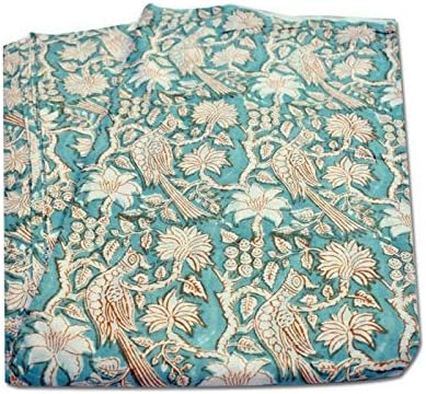 Bird Floral Print Block Indian Print Cotton Sewing Fabric Sanganeri vintage correndo tecido decorativo solto Arte indiana