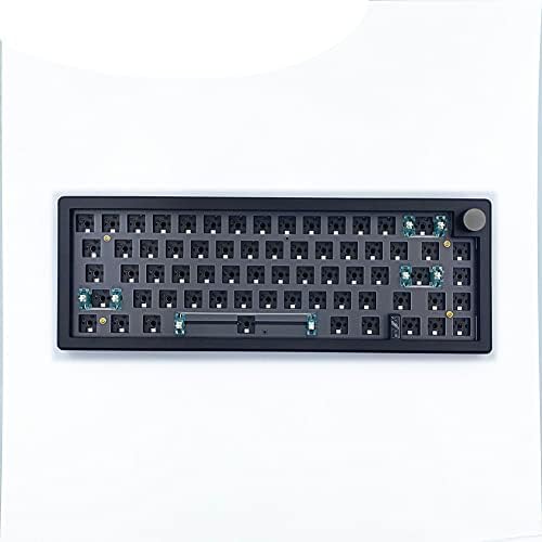 Eastvita GMK67 RGB Kit de teclado mecânico DIY, kit de teclado Bluetooth de modo triplo, interruptor substituível 5pin/3pin, teclado de luz de fundo compatível com iOS Android Black