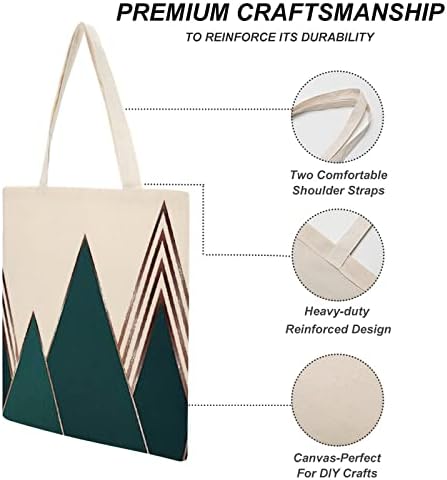 Wengbeauty Canvas Bag Bag de elefante Montanhas de Deer Bolsa de ombro de Bolsas de Compras Reutilizáveis ​​Bolsas de Viagem de Almoço Praia Tote para Mulheres Meninas, Escola