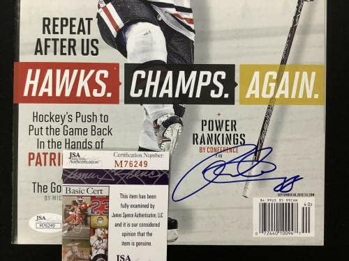 Patrick Kane assinou a Sports Illustrated Mag 30/09/13 Nenhum rótulo Blackhawks Auto JSA - Revistas Autografadas da NHL