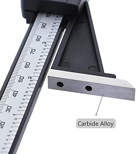 Xwwdp 0-150mm Medidor de altura Pinça vernier plástico com base magnética de calibre digital e ferramentas de medição de profundidade