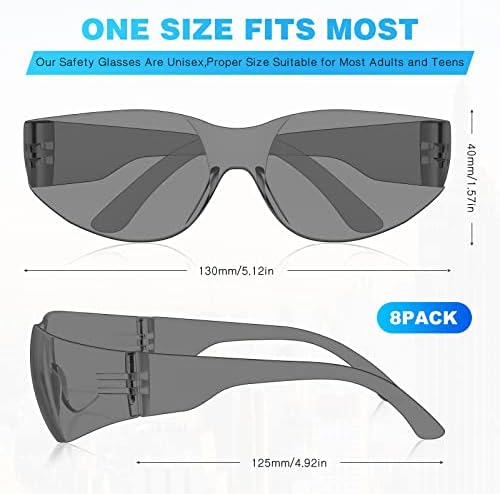 Os óculos de segurança claros são os óculos protetores para homens, mulheres, z87.1 arranhões e olhos resistentes ao impacto, aplica -se ao trabalho, laboratório