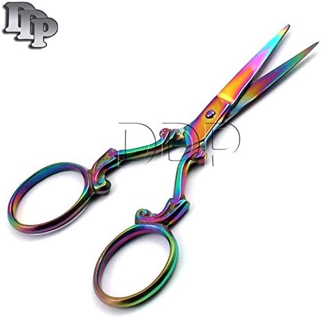 DDP Multi Titanium Color Rainbow Sewing Borderyer Scissors 3,5 Vários estilos
