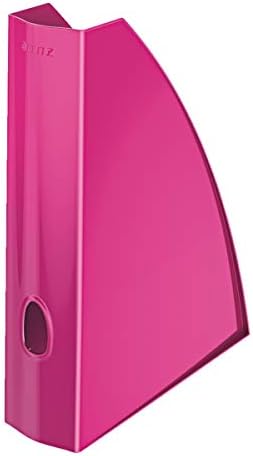 Leitz TS-120555 Wow A4 Duo Color Magazine Arquivo, 73mm x 318mm x 272mm, rosa