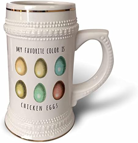 3drose minha cor favorita é ovos de galinha - humor engraçado de ovo de galinha - 22 onças de caneca
