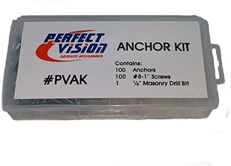 Kit de âncora PVAK de visão perfeita, caixa 100 com vendedor de 1/4 bits frete rápido !!!