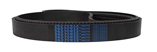 D&D PowerDrive 5VX1800/04 Cinturão em faixas, 5/8 x 180 OC, 4 bandas, borracha
